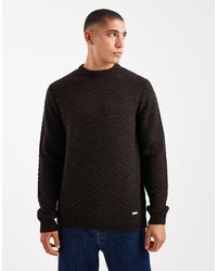 Threadbare - – strukturierter strickpullover mit rundhalsausschnitt aus gedrehtem garn - Lyst