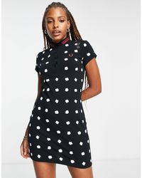 Fred Perry X Amy Winehouse Foundation Leopard Print Pique Dress-black |  Lyst UK