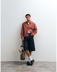 ASOS - Boxy Oversized Micro Check Shirt - Lyst