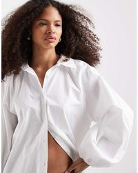 ASOS - Oversized Bubble Sleeve Shirt - Lyst
