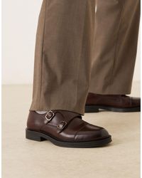 Walk London - Vincent - chaussures derbies en cuir - marron - Lyst
