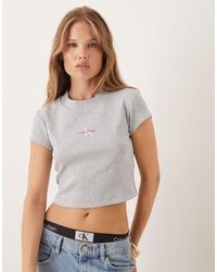 Calvin Klein - – knapp geschnittenes t-shirt - Lyst