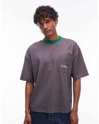 Collusion - T-Shirt Squadrata A Righe - Lyst