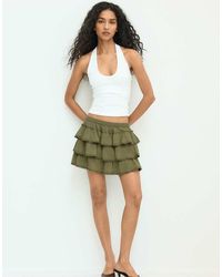 Stradivarius - Ruffled Crinkle Skort - Lyst