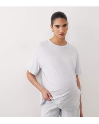 ASOS - Asos Design Maternity Essential Oversized Tee And Boxer Short Pyjama Set - Lyst