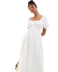 Miss Selfridge - Puff Sleeve Maxi Dress - Lyst