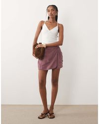 River Island - Utility Mini Skort With Wrap Detail - Lyst