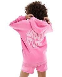 Missy Empire - Oversized Back Logo Hoodie Co-ord - Lyst