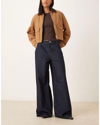 Mango - – ona – weite jeans aus 100% baumwolle - Lyst