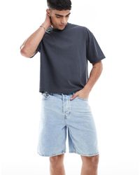 Only & Sons - Short ample en jean - clair délavé - Lyst