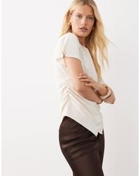 Jdy - Boatneck Wide Sleeve Ruched Top - Lyst
