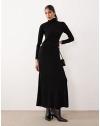 Mango - – hochgeschlossenes, langärmliges maxikleid - Lyst
