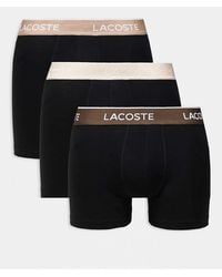 Lacoste - 3 Pack Beige Waistband Boxer Briefs - Lyst