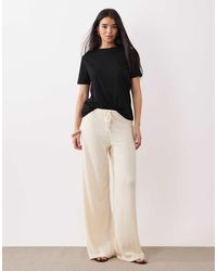 ASOS - Co-ord Texture Pull On Wide Leg Trouser - Lyst