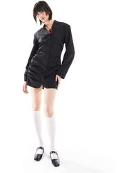Collusion - Gathered Front Blazer Dress - Lyst