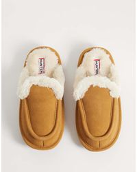 HUNTER - Loafer Mule Slippers - Lyst