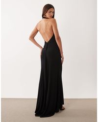 halter top spring dress Made For Twirling Taupe Polka Dot Halter Maxi Dress
