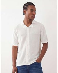 Jack & Jones - Knitted Button Through Revere Collar Shirt - Lyst