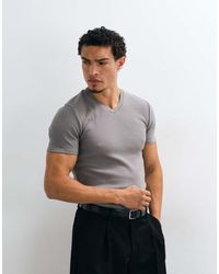 ASOS - Muscle Fit T-shirt With V Neck - Lyst
