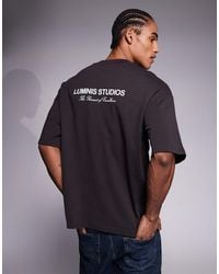 River Island - Luminis Studios Back Print Oversized T-shirt - Lyst