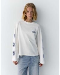 Pull&Bear - Sun Graphic Long Sleeve T-Shirt - Lyst