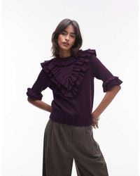 & Other Stories - Knitted Pointelle Sweater With Ruffles - Lyst