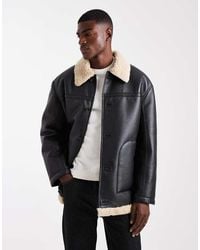 ASOS - Oversized Pilotenjack Met Contrasterend Kraagje - Lyst