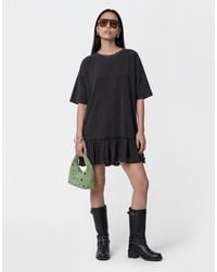 Noisy May - Drop Hem T-shirt Dress With Seam Detail - Lyst