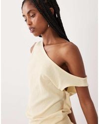 ASOS - Textured Off Shoulder With Cinched Waist Top - Lyst