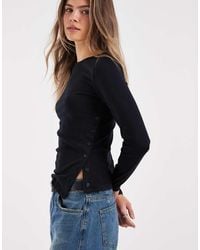 Levi's - Allie Asymmetrische Top Met Lange Mouwen - Lyst