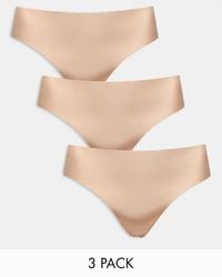 ASOS - Asos Design Curve 3 Pack No Vpl & Lace Thong - Lyst