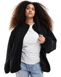 ASOS - Asos Design Curve Funnel Neck Quilted Jacket - Lyst