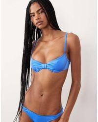 Free Society - Underwire Bikini Top With Knot Detail - Lyst