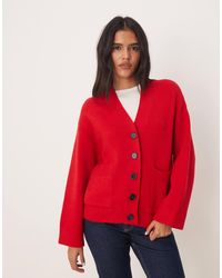 ASOS - Button Through Pocket Front Boyfriend Cardigan - Lyst