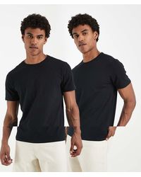 Blend - 2 Pack Cotton-rich Slim Fit Crew Neck T-shirts - Lyst