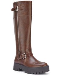 SEQWL - Knee High Boots With Zip & Buckle Fastening Casual Shoes - Lyst