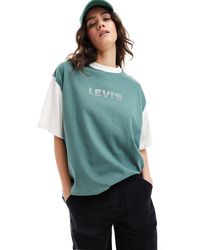 Levi's - Camiseta extragrande con ribetes y logo en el pecho - Lyst