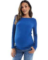 Mama.licious - Mamalicious Maternity Textured Jersey Boat Neck Top - Lyst
