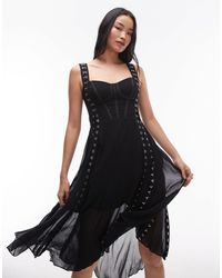 AllSaints - – luna – netzstoff-midikleid - Lyst
