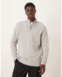 Barbour - Essential Lambswool Half-zip Knitted Jumper - Lyst