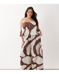 ASOS - Asos Design Curve Bandeau Double Layer Jumpsuit - Lyst