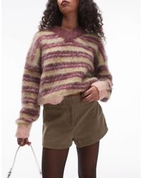 TOPSHOP - Knicker Style Cord Mini Short - Lyst