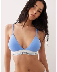Calvin Klein - Icon Cotton Modal Lightly Lined Triangle Bra - Lyst