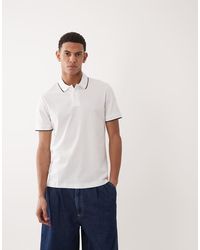Mango - Performance Thermo-regulating Polo T-shirt With Contrast Trim - Lyst