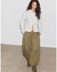 Stradivarius - Oversize Knit Cardigan - Lyst
