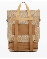Desigual - – großer, modularer rucksack aus bast - Lyst