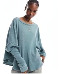 Free People - Soft Scoop Neck Long Sleeve Slouchy Top - Lyst