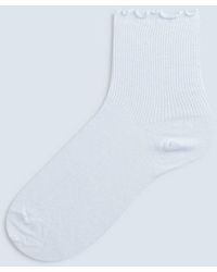 TOPSHOP - Geribbelde Sokken Met Ruches - Lyst