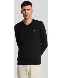 Lyle & Scott - Cotton Merino V Neck Jumper - Lyst