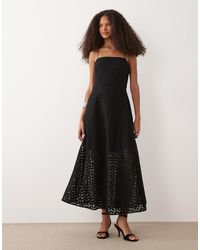 Mango - Embroidered Cami Maxi Dress - Lyst
